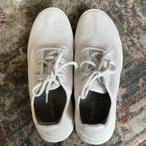 White mesh Allbird sneakers